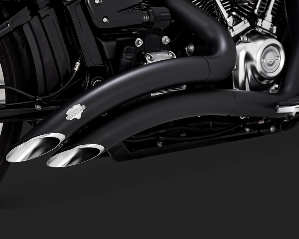 Vance & Hines Big Radius 2 into 2 Exhaust BLACK Harley Davidson 2018